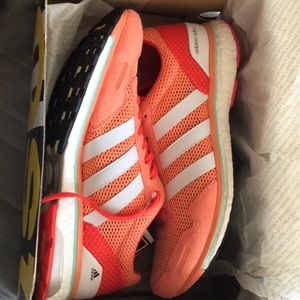 Adidas Adizero Women’s US 9.5 Orange Sneakers Shoe